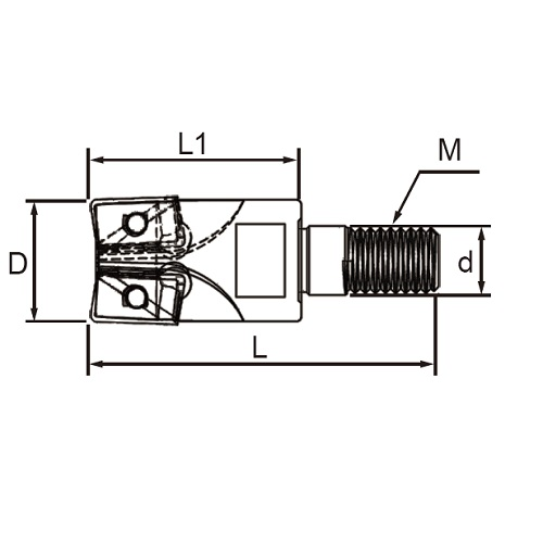 HEX-Square Shoulder Milling Modular Cutter