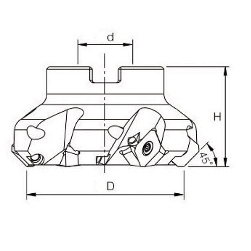 ASE-45° Face Milling Cutter