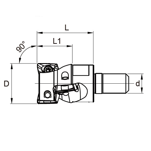 Modular Helical  Milling Cutter