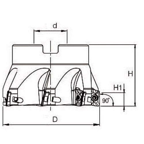 AXO-Square Shoulder Face Milling Cutter