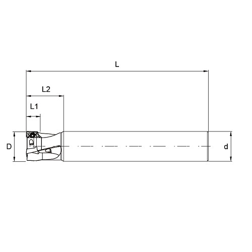 HHU10 / HHU15-Square Shoulder Milling Cutter